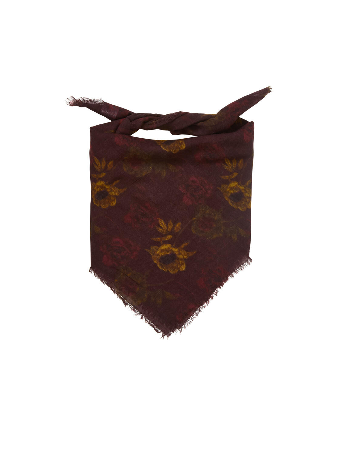 Magna Flower Siw tørklæde - Chocolate Brown